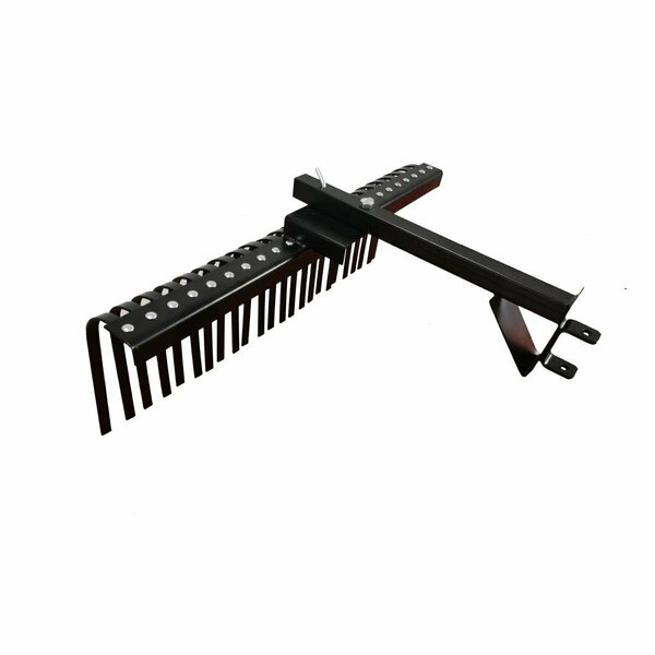 Book Publishing Co 48 in. Sleeve Hitch Landscape Rake - Black GR3834190